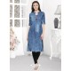 Awesome Blue Colour Party Wear Tunic