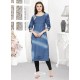 Classy Blue Denim Tunic For Girls