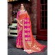Unique Pink Banarasi Silk Jacquard Saree