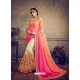 Orange Georgette Designer Saree