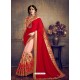 Traditional Pink Georgette Embroidered Saree