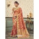 Traditional Orange Silk Saree