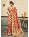 Traditional Orange Silk Saree