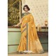 Yellow Silk Designer Saree