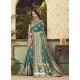 Traditional Green Silk Embroidered Saree