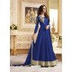 Ordinary Blue Silk Floor Length Suit