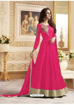 Designer Pink Silk Embroidered Suit