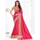 Awesome Fuchsia Embroidered Saree