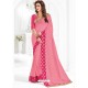 Classic Pink Embroidered Saree