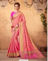 Awesome Peach Patola Silk Saree