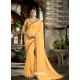 Yellow Fancy Embroidered Designer Saree