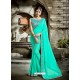 Awesome Sea Green Embroidered Saree