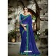 Classic Blue Embroidered Saree