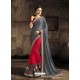 Traditional Red Georgette Saree