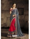 Traditional Red Georgette Saree