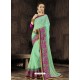 Awesome Teal Georgette Saree