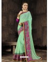 Awesome Teal Georgette Saree