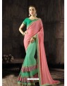 Marvelous Green Embroidered Saree