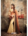 Traditional Brown Georgette Saree