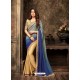 Unique Golden Georgette Saree