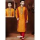 Amazing Orange Silk Kurta Pajama