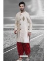 Adorable Off White Embroidered Sherwani