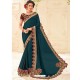 Awesome Tealblue Georgette Saree