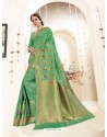Awesome Green Banarasi Silk Saree
