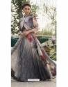 Glowing Grey Party Wear Gown