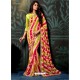 Multi Colour Chiffon Printed Saree