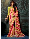 Multi Colour Chiffon Printed Saree