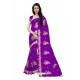 Awesome Purple Georgette Embroidered Saree