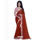 Magnetic Red Jacquard Lace Work Saree