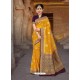 Perfect Yellow Silk Zari Work Saree