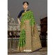 Lovely Green Silk Zari Work Saree