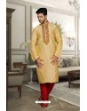 Yellow Dupion Kurta Pajama