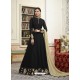 Black Georgette Embroidered Floor Length Suit