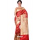 Perfect Red Banarasi Silk Saree