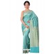 Excellent Sky Blue Banarasi Silk Saree