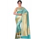 Desirable Sky Blue Banarasi Silk Saree