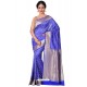 Affectionate Royal Blue Banarasi Silk Saree