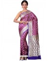 Perfect Purple Banarasi Silk Saree