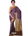 Splendid Purple Banarasi Silk Saree