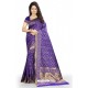 Magnificent Violet Kanjivaram Silk Saree