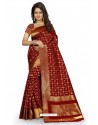 Fabulous Maroon Kanjivaram Silk Saree