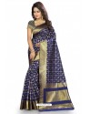 Lovely Royal Blue Kanjivaram Silk Saree