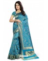 Dazzling Blue Kanjivaram Silk Saree
