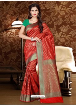 Magnificent Red Patola Silk Saree