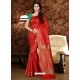 Observable Red Patola Silk Saree