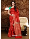 Observable Red Patola Silk Saree